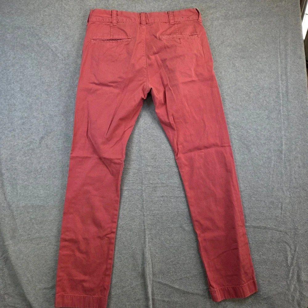 J.Crew Sun Faded Chino Pants Mens 30x32 Salmon Pink Slim Straight Cotton Twill